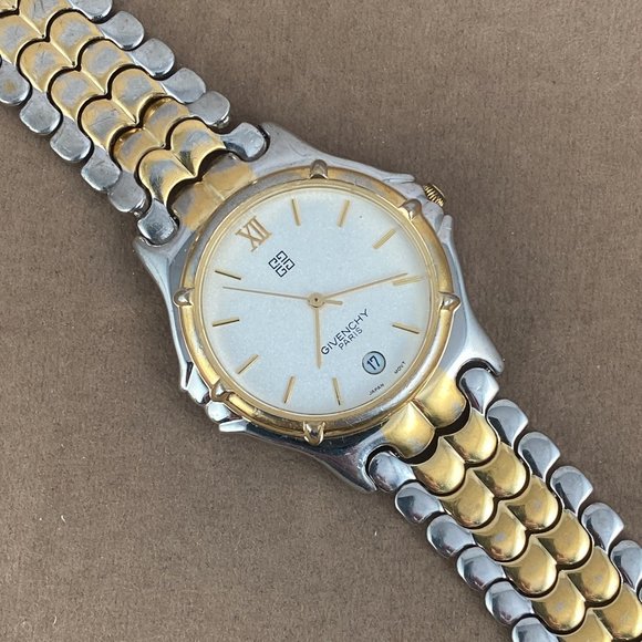 Vintage Givenchy Paris Watch Gold Plated 10 Micron with scratch Free Crystal - Picture 4 of 8